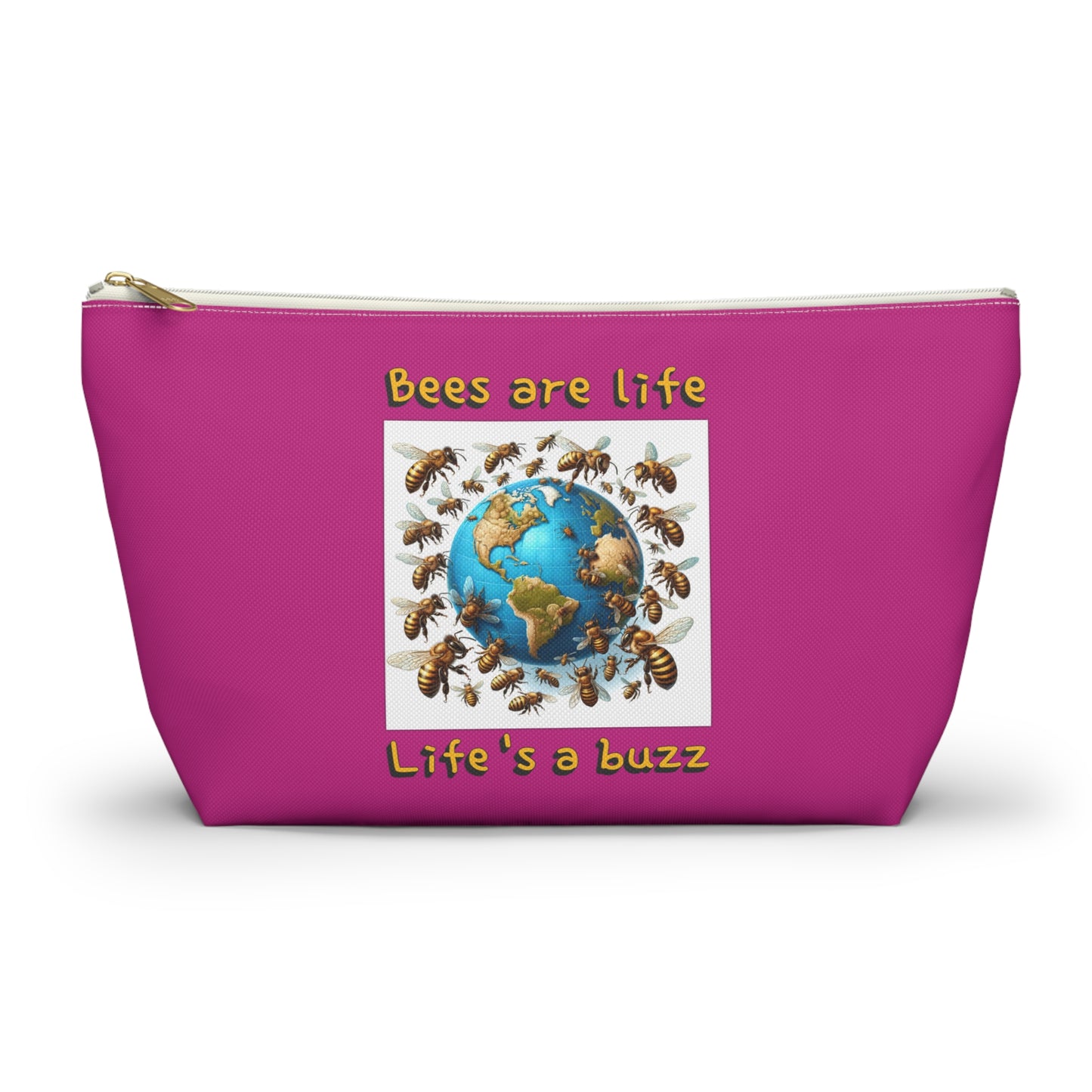 Bees are life beeasone beautiful pink accessories / cosmetics pouch