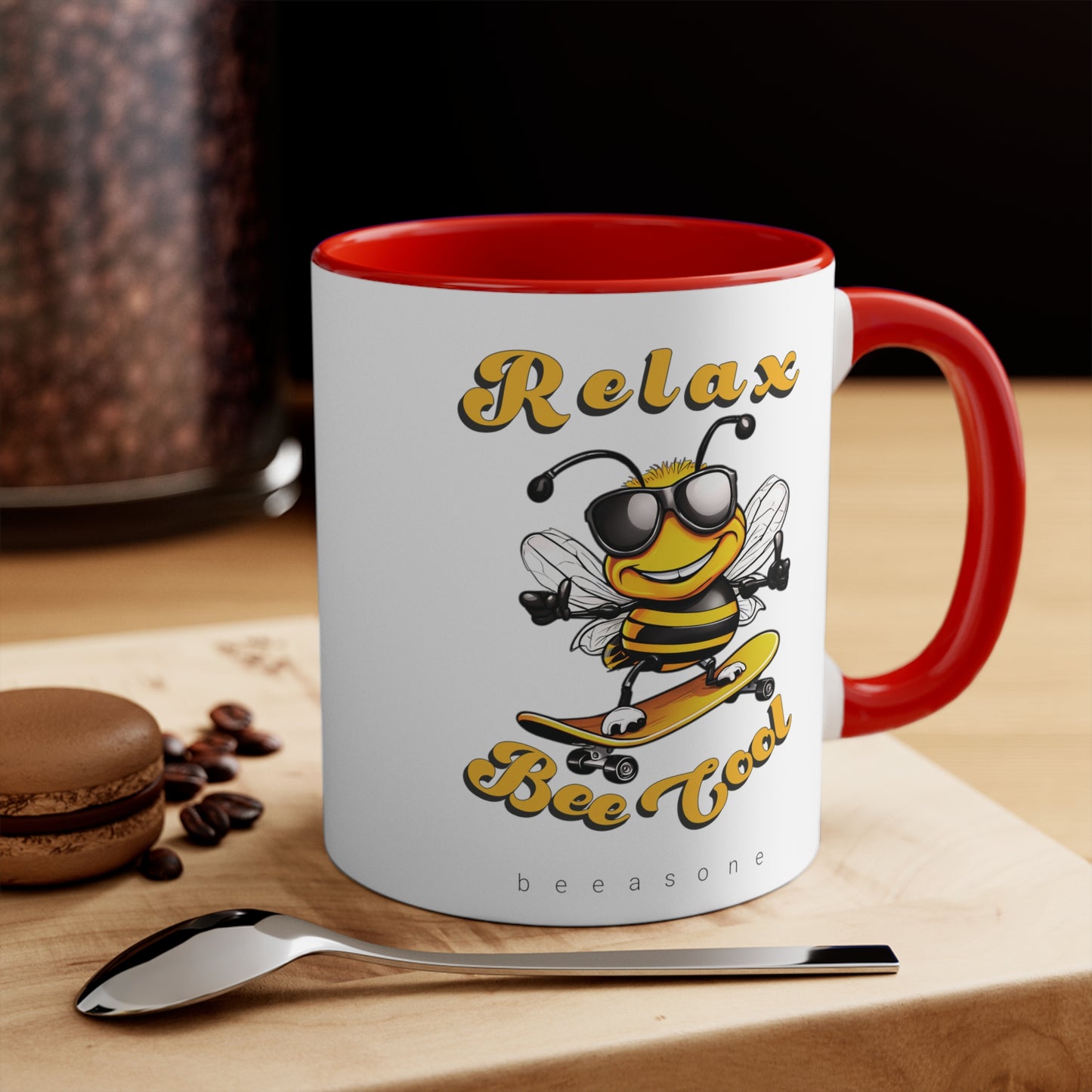 Relax with a cool beeasone coloured Coffee Mug 325ml (Standard 11oz)