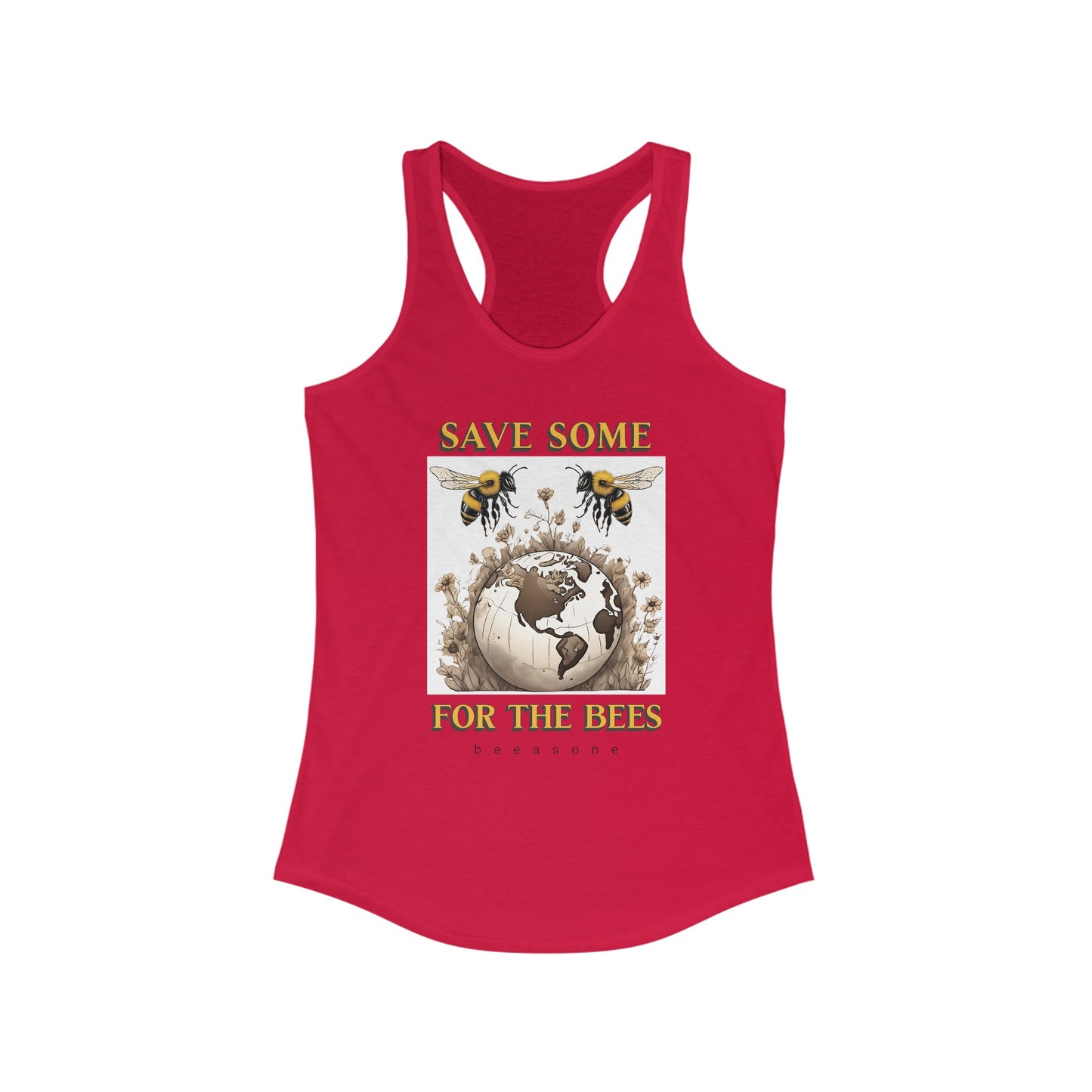 Save some for the bees beeasone Women's Ideal Cool Racerback Tank Top