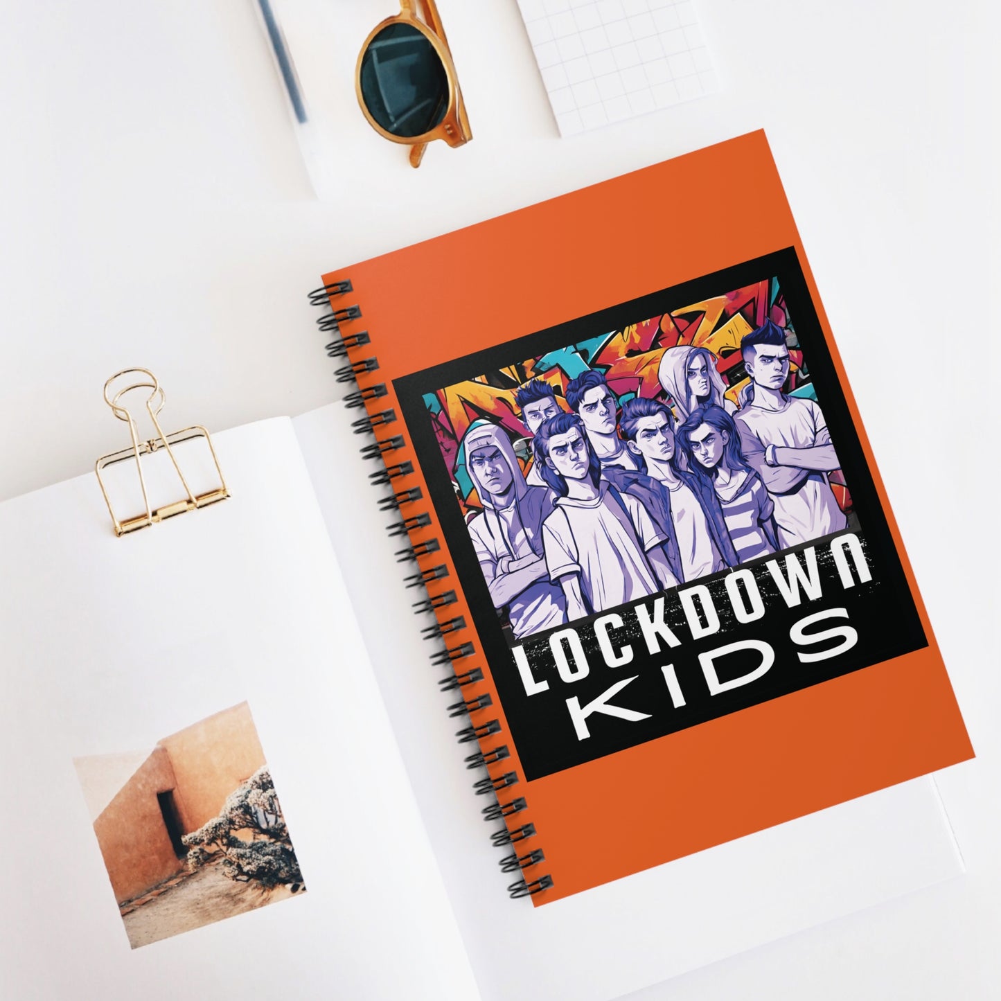 Lockdown Kids spiral note book - Orange