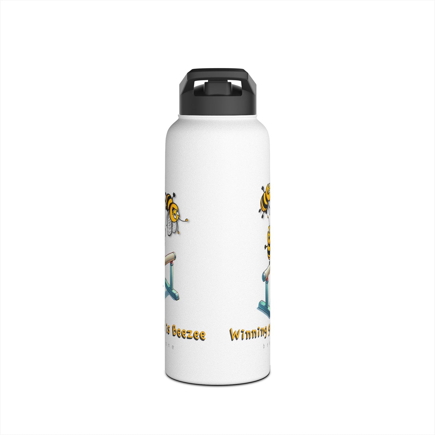 Winning gold is beezee beeasone gymnastics stainless steel body Water Bottle with polypropylene lid BPA free tumbler