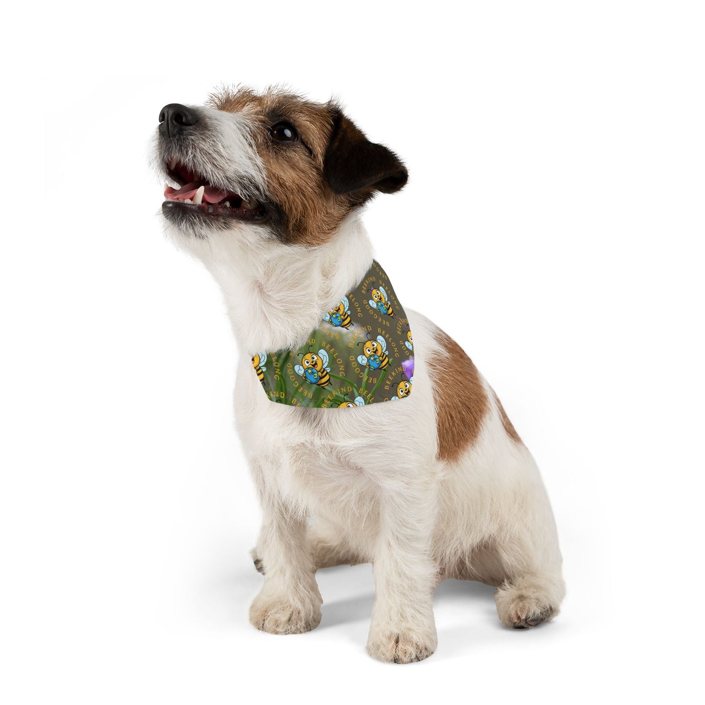 Beelong pet bandana - never let go with the included adjustable buckle up black collar