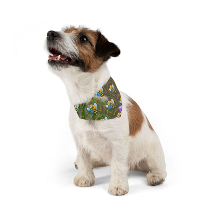 Beelong pet bandana collar - never let go with the included adjustable buckle up black collar