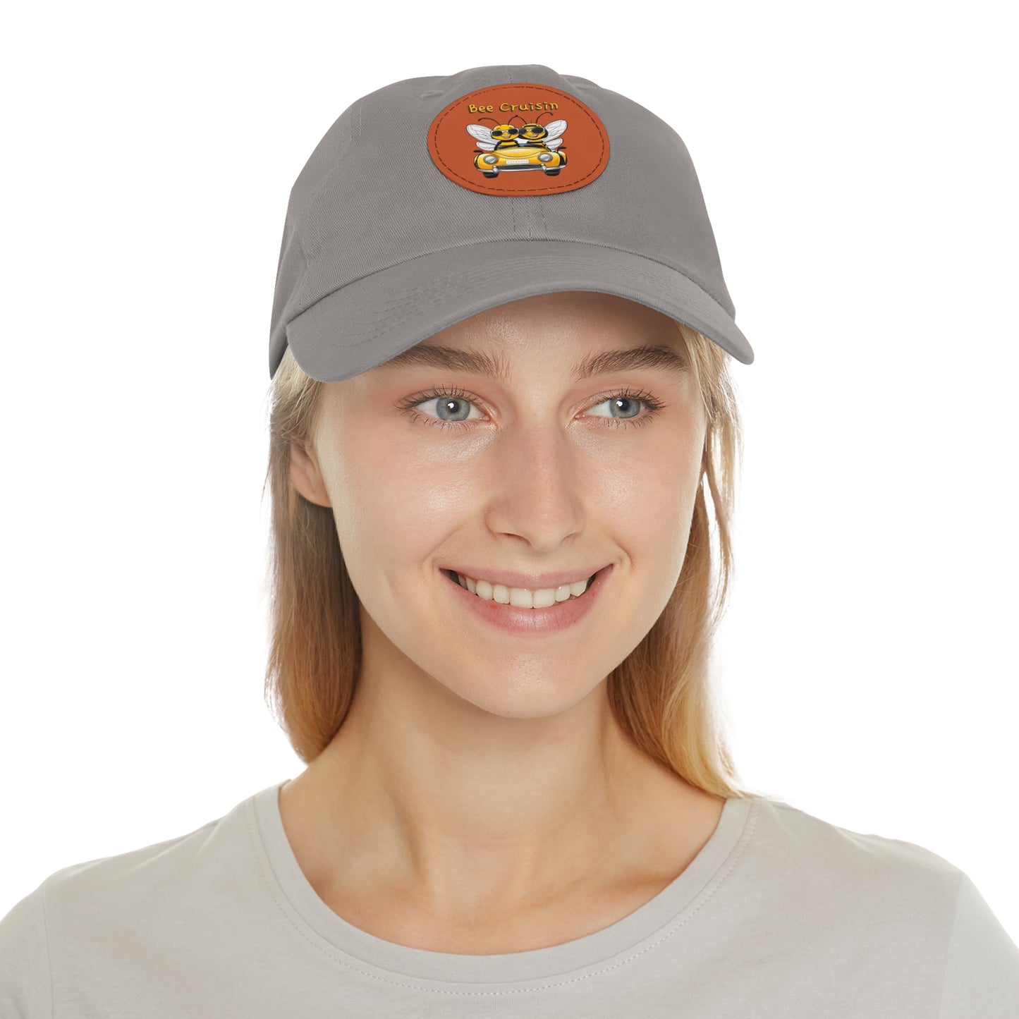 Bee cruisin beeasone Hat with round leather patch