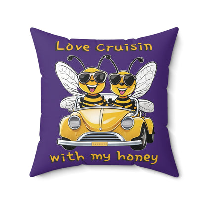 Love cruisin with my honey beeasone square cushion / pillow