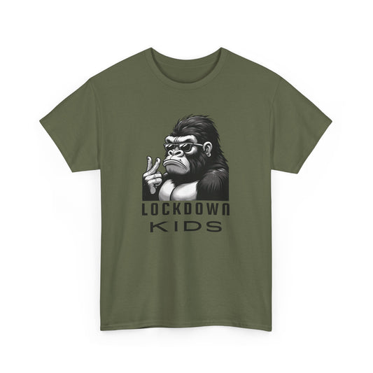 Lockdown Kids Gorilla ordering two coffees - MF Heavy Cotton available in diff colors and adult sized tshirt