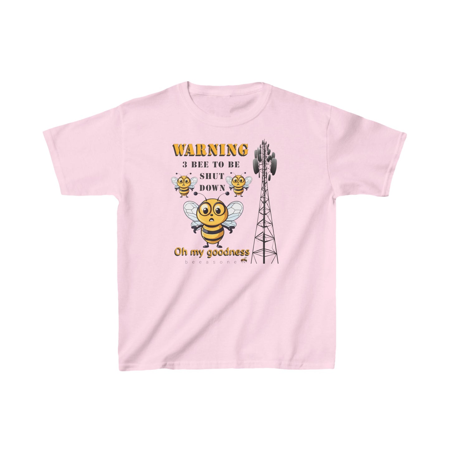 WARING - 3 Bee to be shut down beeasone  Kids tee - Heavy Cotton™ Tee available in diff colors and sizes