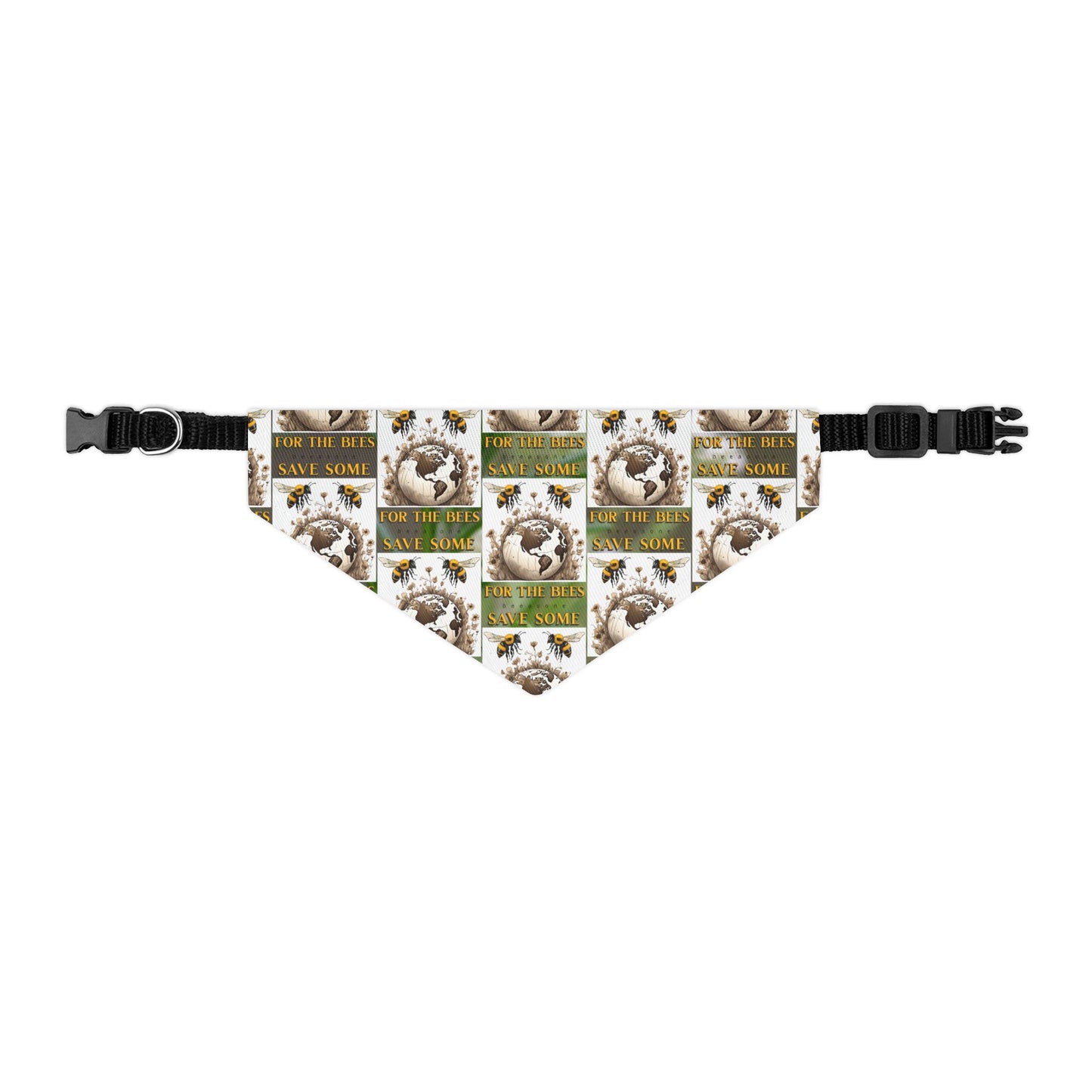 Sophisticated planet loving dog, cat, or ferret pet bandana - includes adjustable buckle up black collar