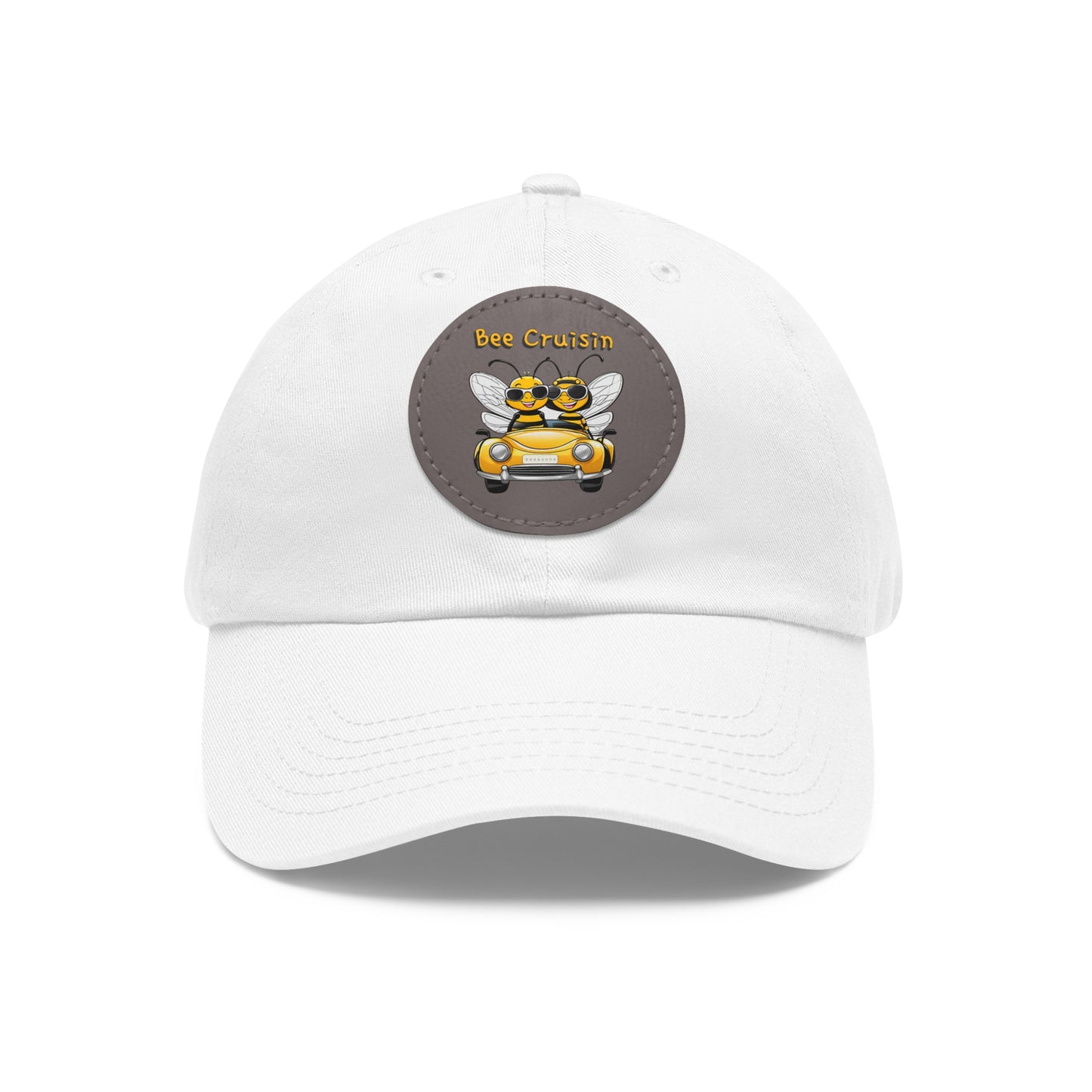 Bee cruisin beeasone Hat with round leather patch