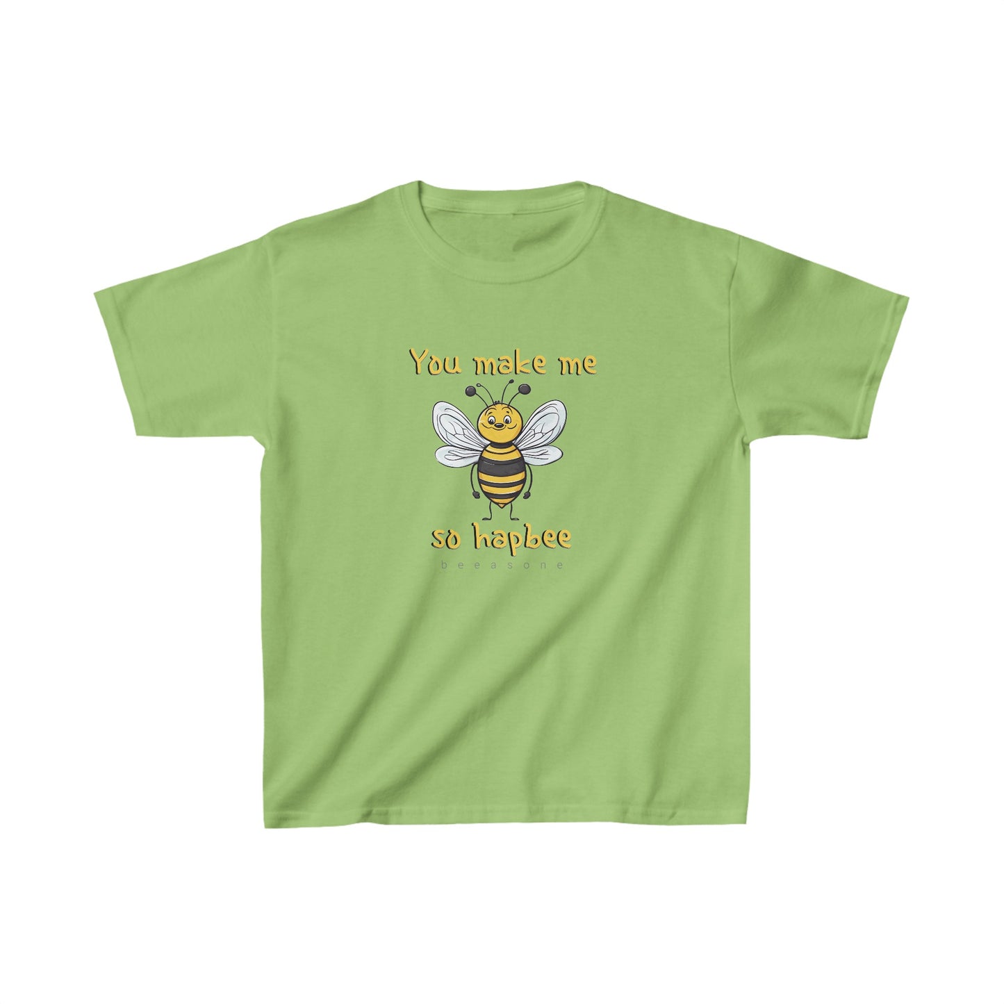 You make me so hapbee beeasone Kids tee - Heavy Cotton™ Tee available in diff sizes and colors