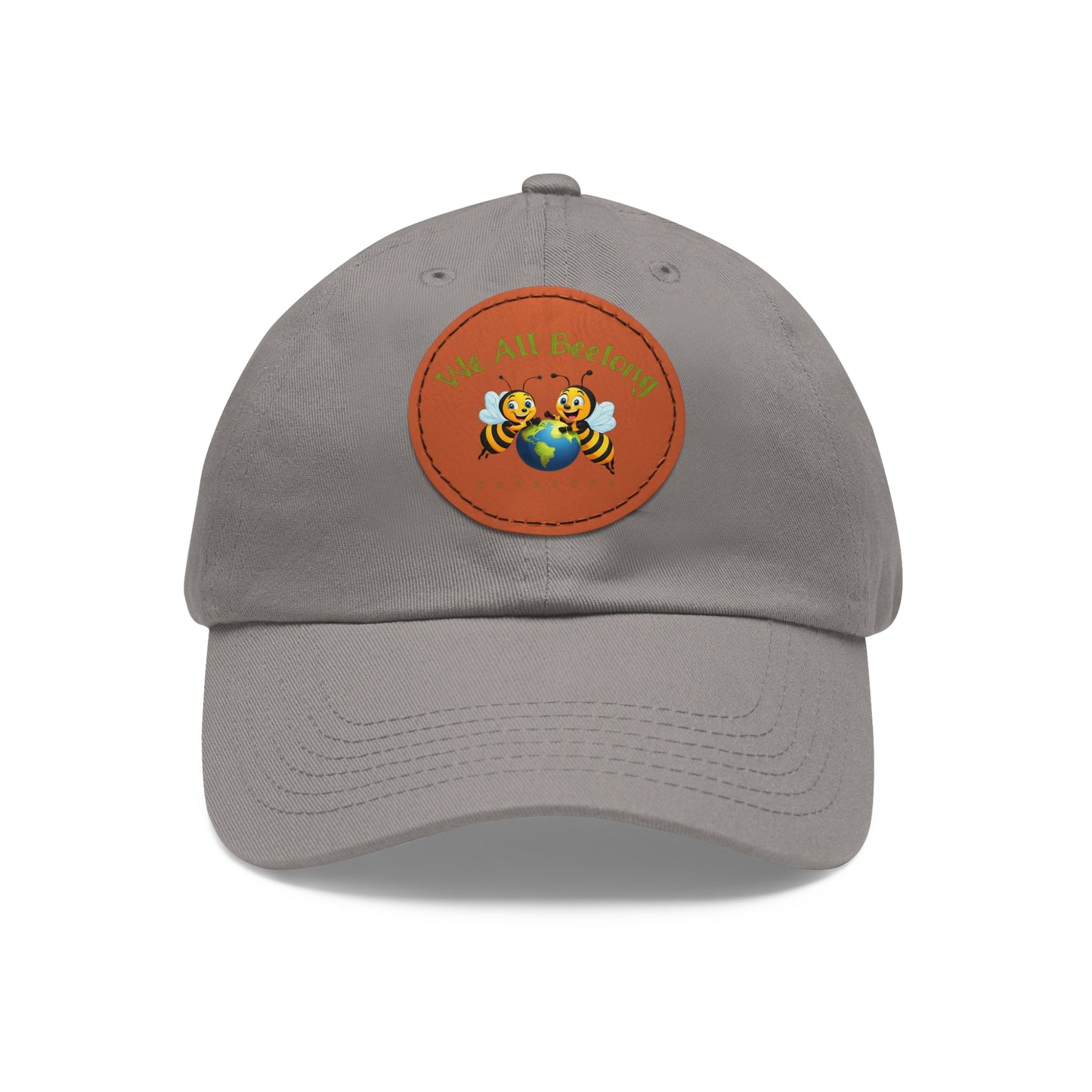 We all beelong beeasone Hat with round leather patch