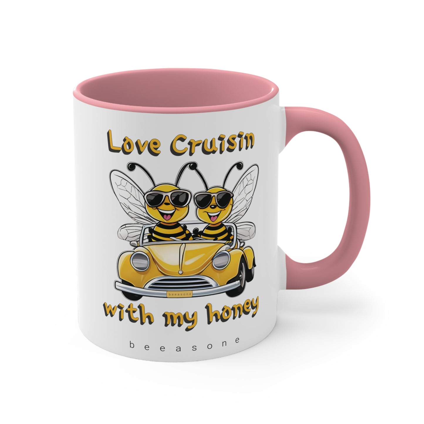 Love cruisin with my honey beeasone coloured Hot chocolate or Coffee Mug 325ml (Standard 11oz)