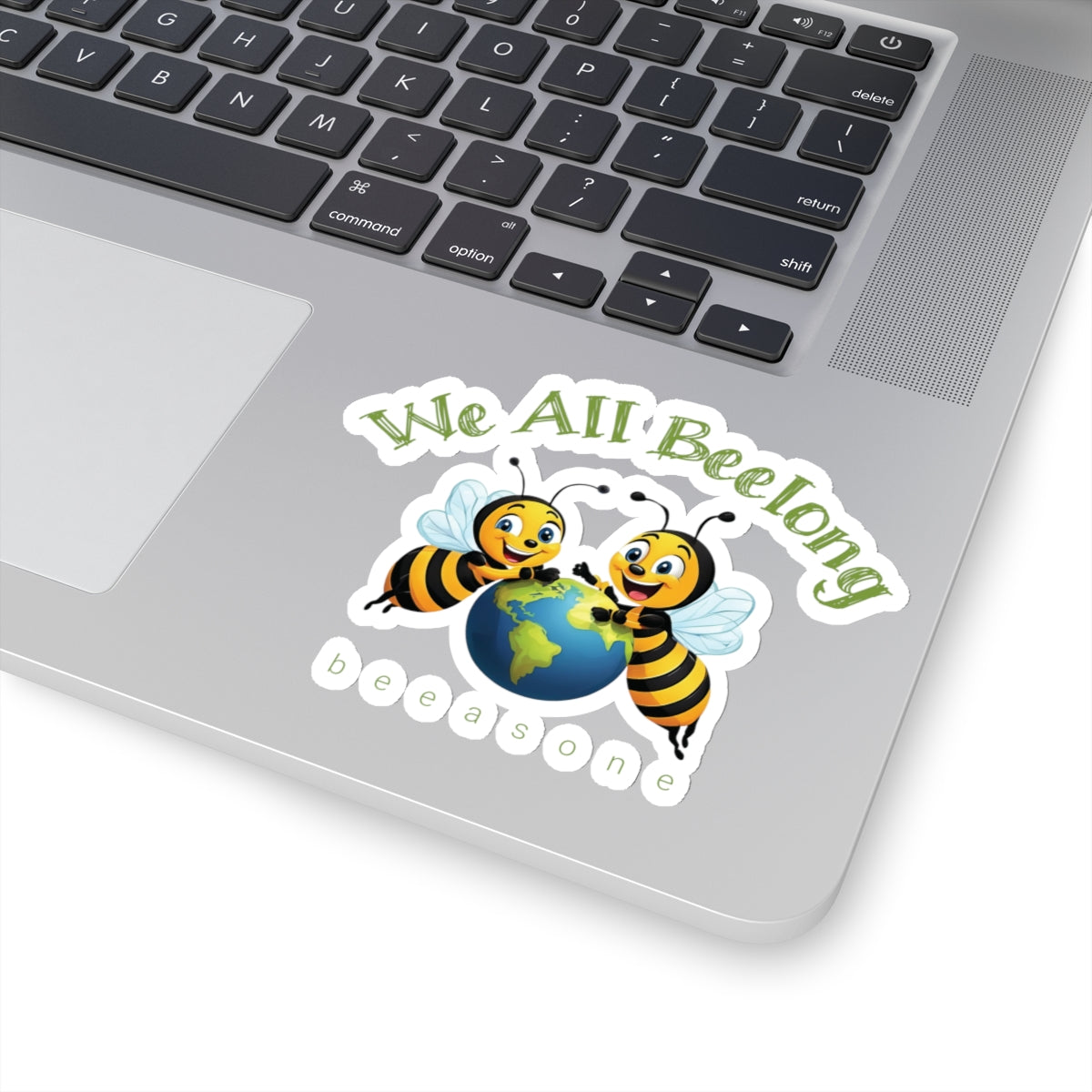 We all belong beeasone sticker