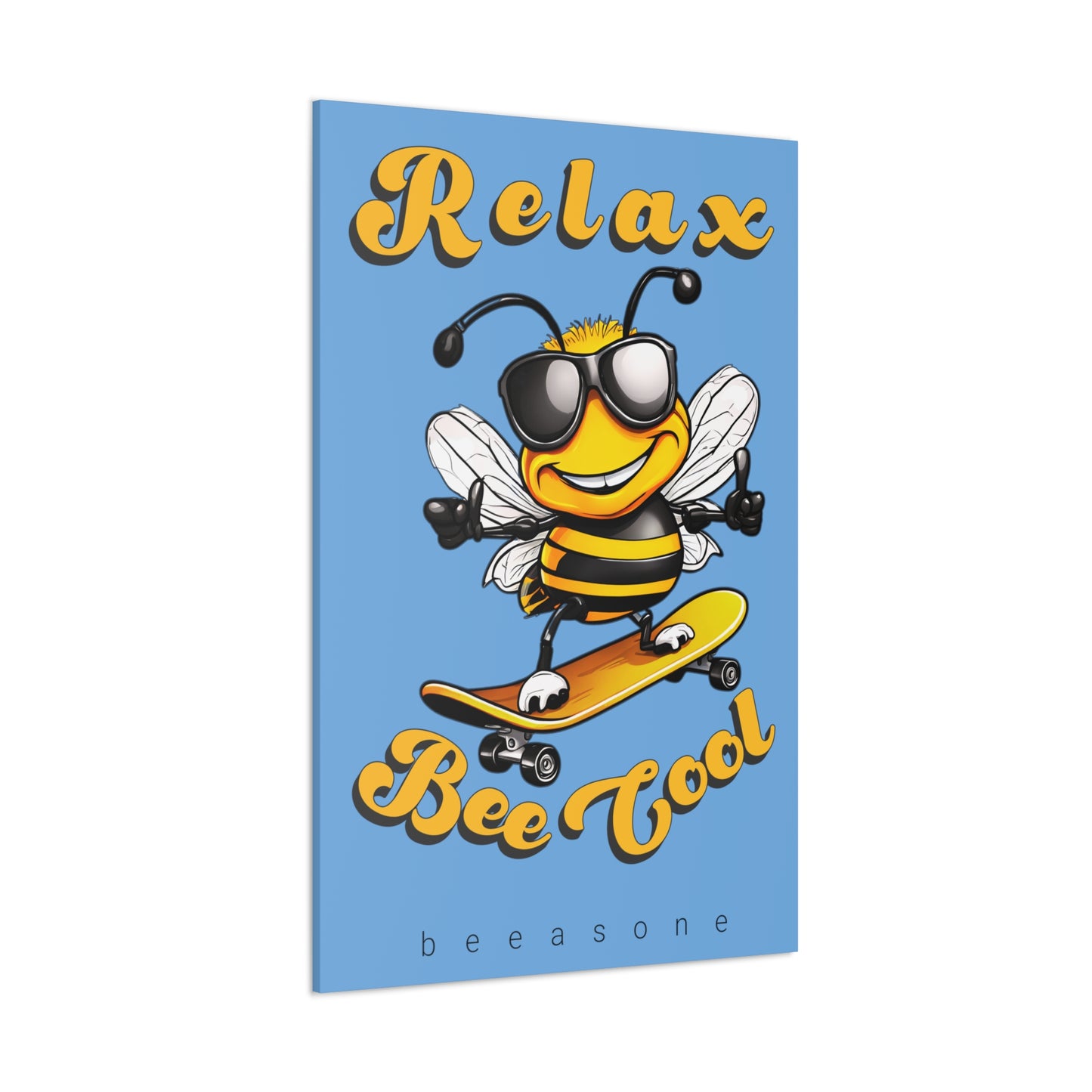 Skateboard beeasone print on canvas with hanging kit - Relax