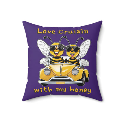 Love cruisin with my honey beeasone square cushion / pillow