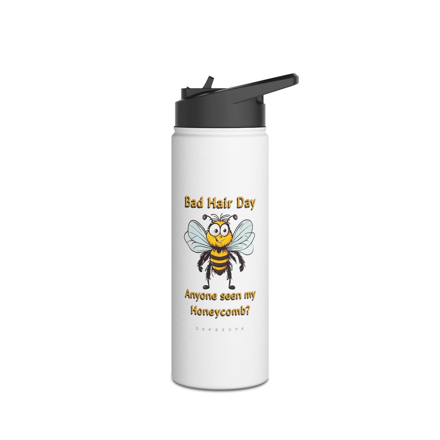 Bad Hair Day beeasone stainless steel body Water Bottle with polypropylene lid BPA free tumbler