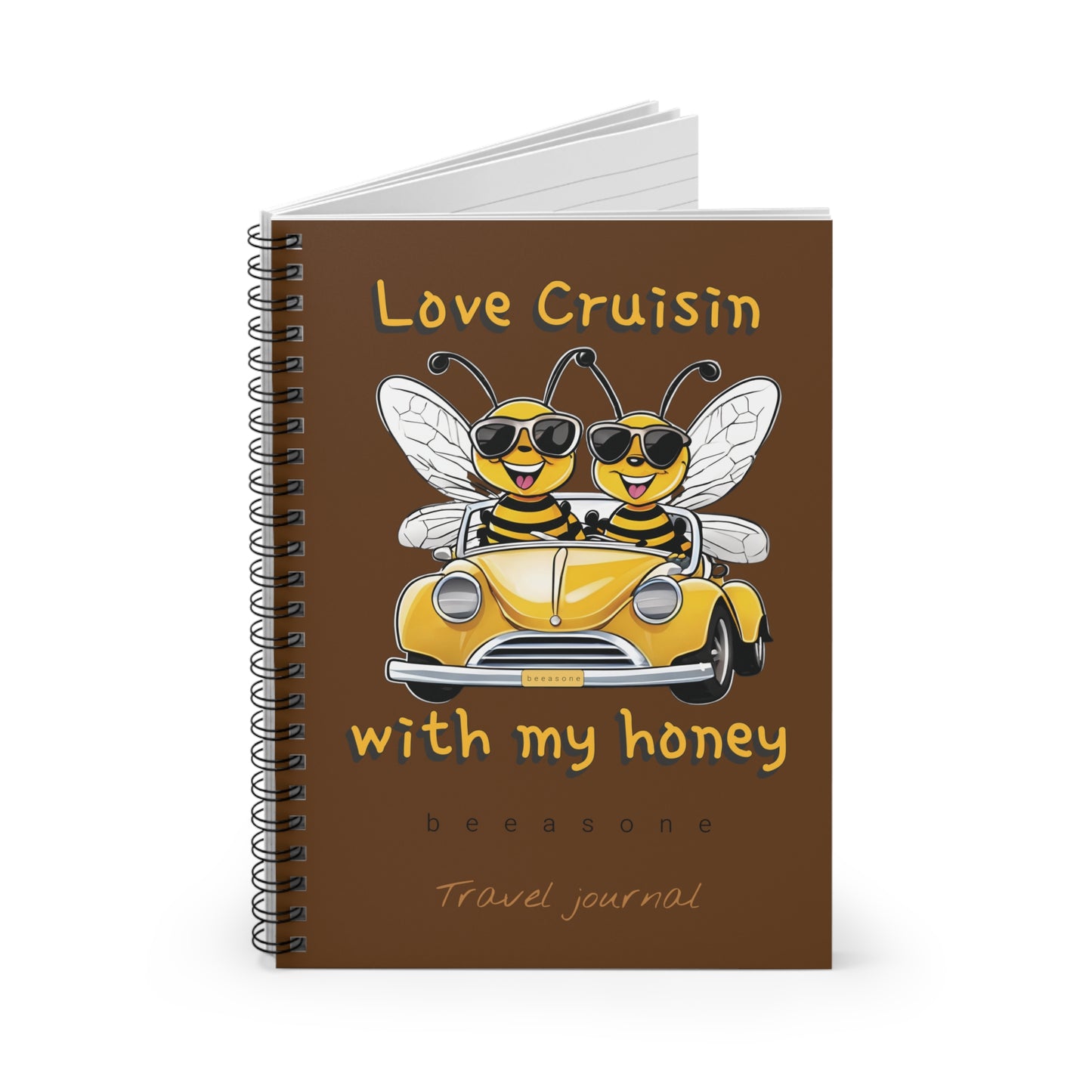 Love cruisin with my honey beeasone Travel Journal Special Edition Spiral Notebook - Ruled Line. 118 page (59 sheets)