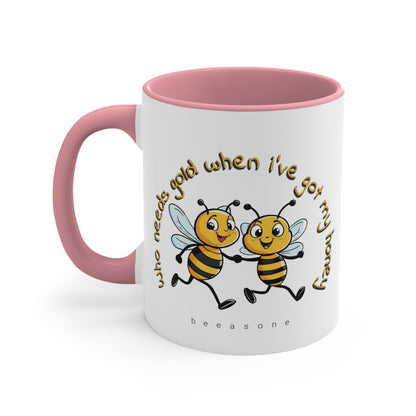 Gold (honey) beeasone coloured Coffee Mug 325ml (Standard 11oz)
