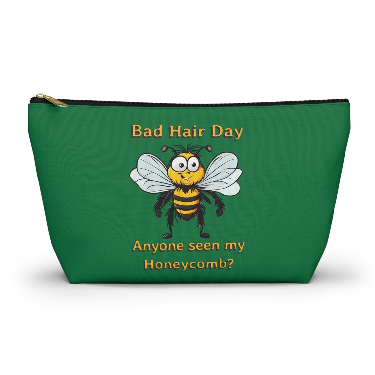 Bad hair day beeasone stylish accessories / cosmetics pouch - dark green Special edition