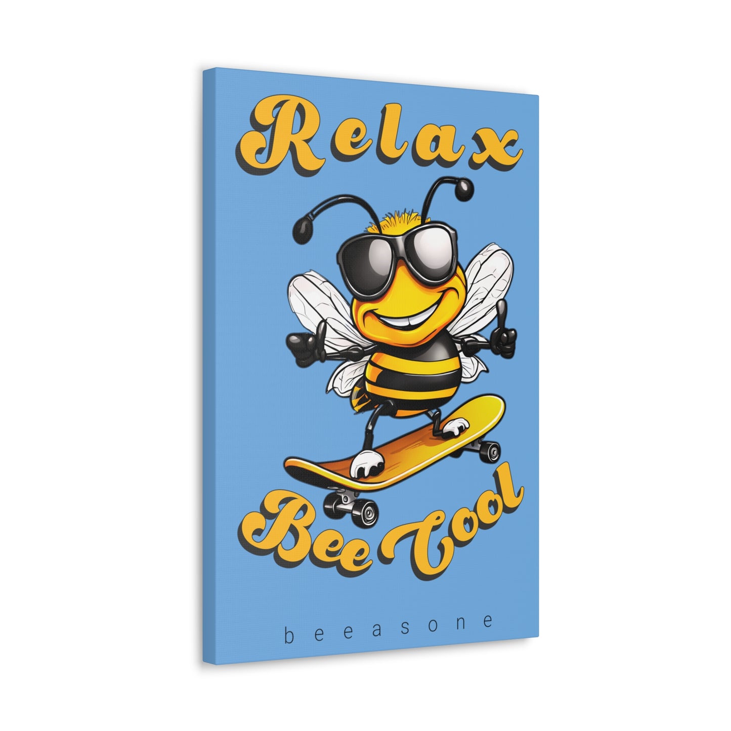 Skateboard beeasone print on canvas with hanging kit - Relax