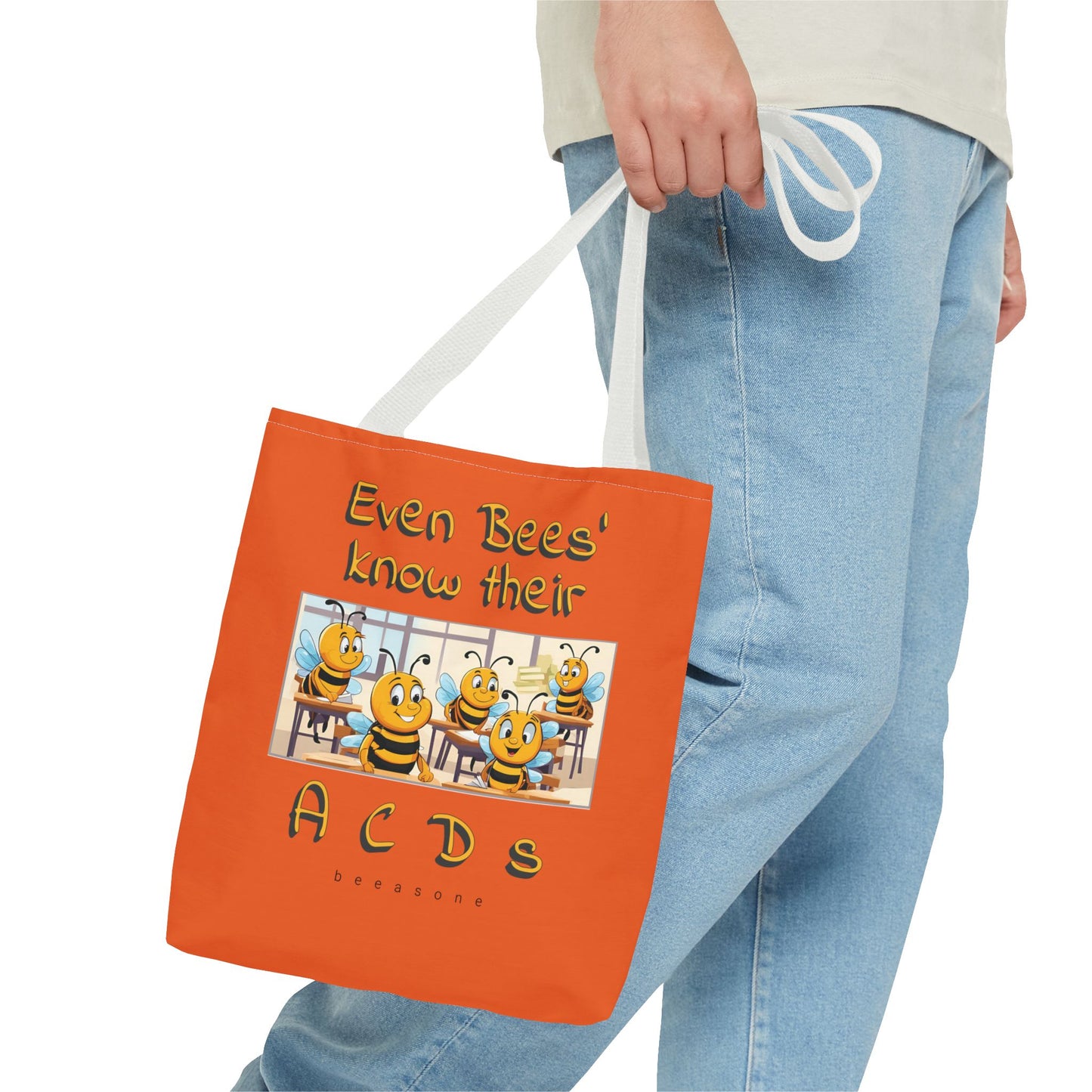 Even bees know their A C D s beeasone stylish orang Tote Bag Special Spelling Bee Promotion