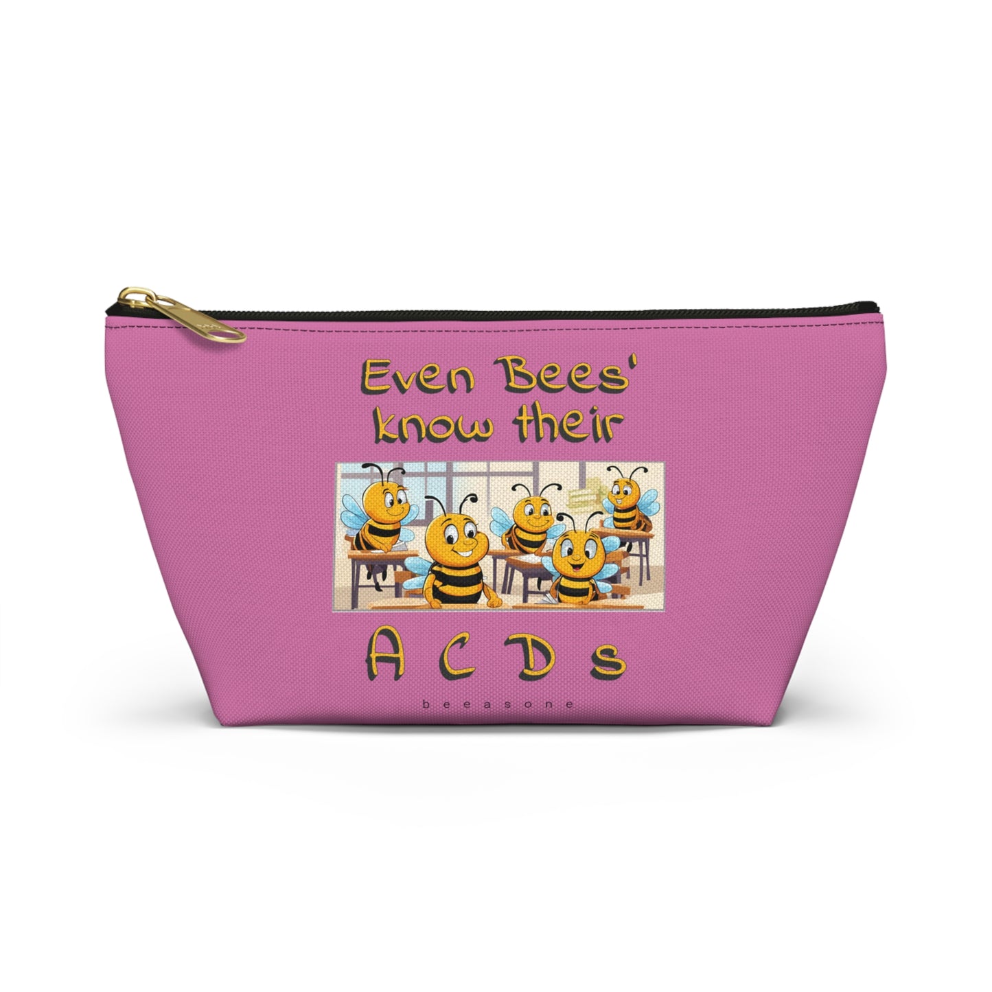 Spelling bee beeasone beeeaautiful accessories / cosmetics pouch - Pinke. Special spelling bee promotion