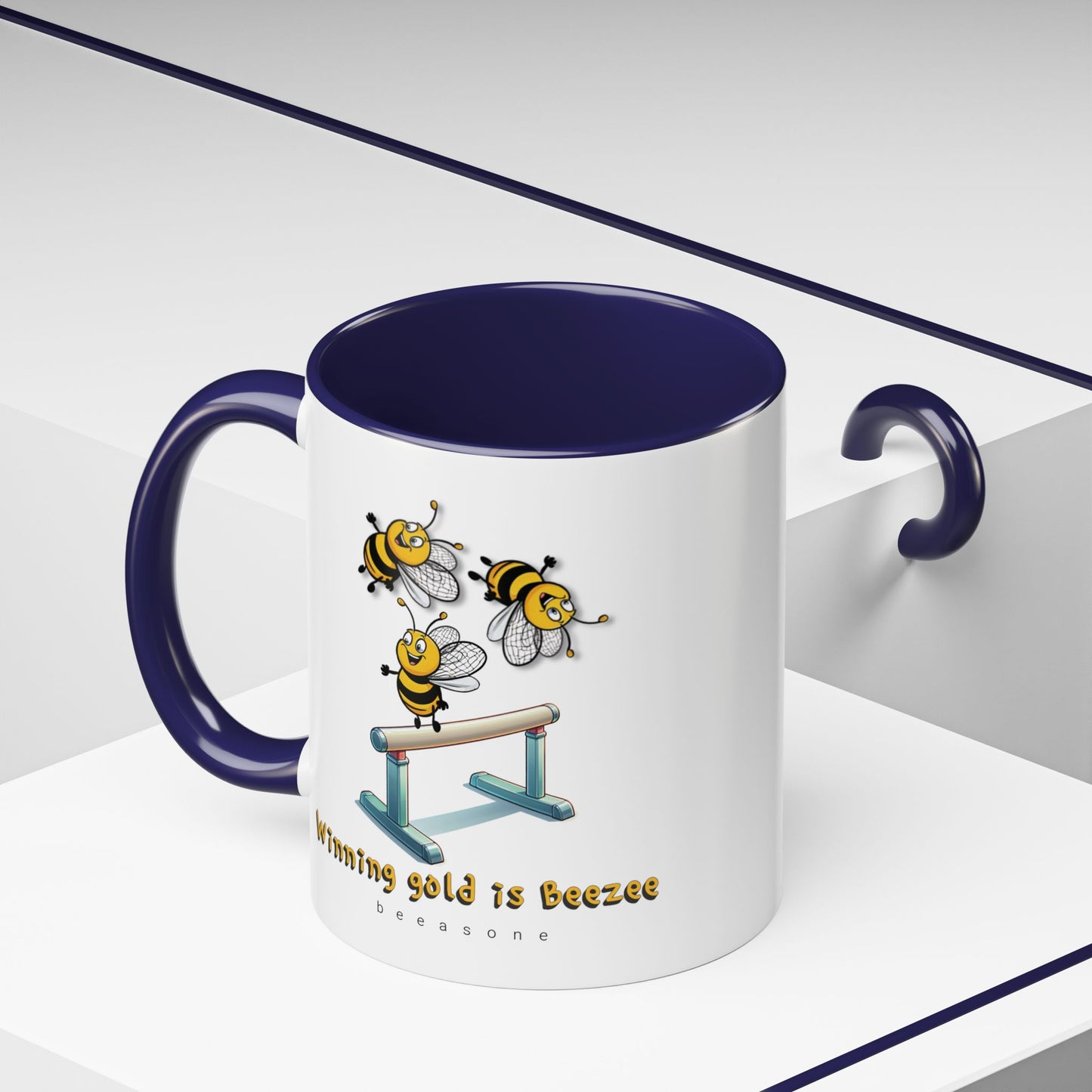 Gymnastics beeasone Hot Chocolate or Coffee Mug (Standard size 11oz or 15oz lead and BPA Free)