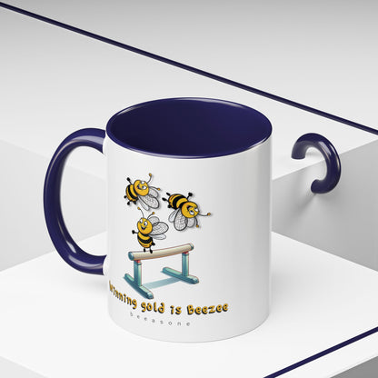 Gymnastics beeasone Hot Chocolate or Coffee Mug (Standard size 11oz or 15oz lead and BPA Free)