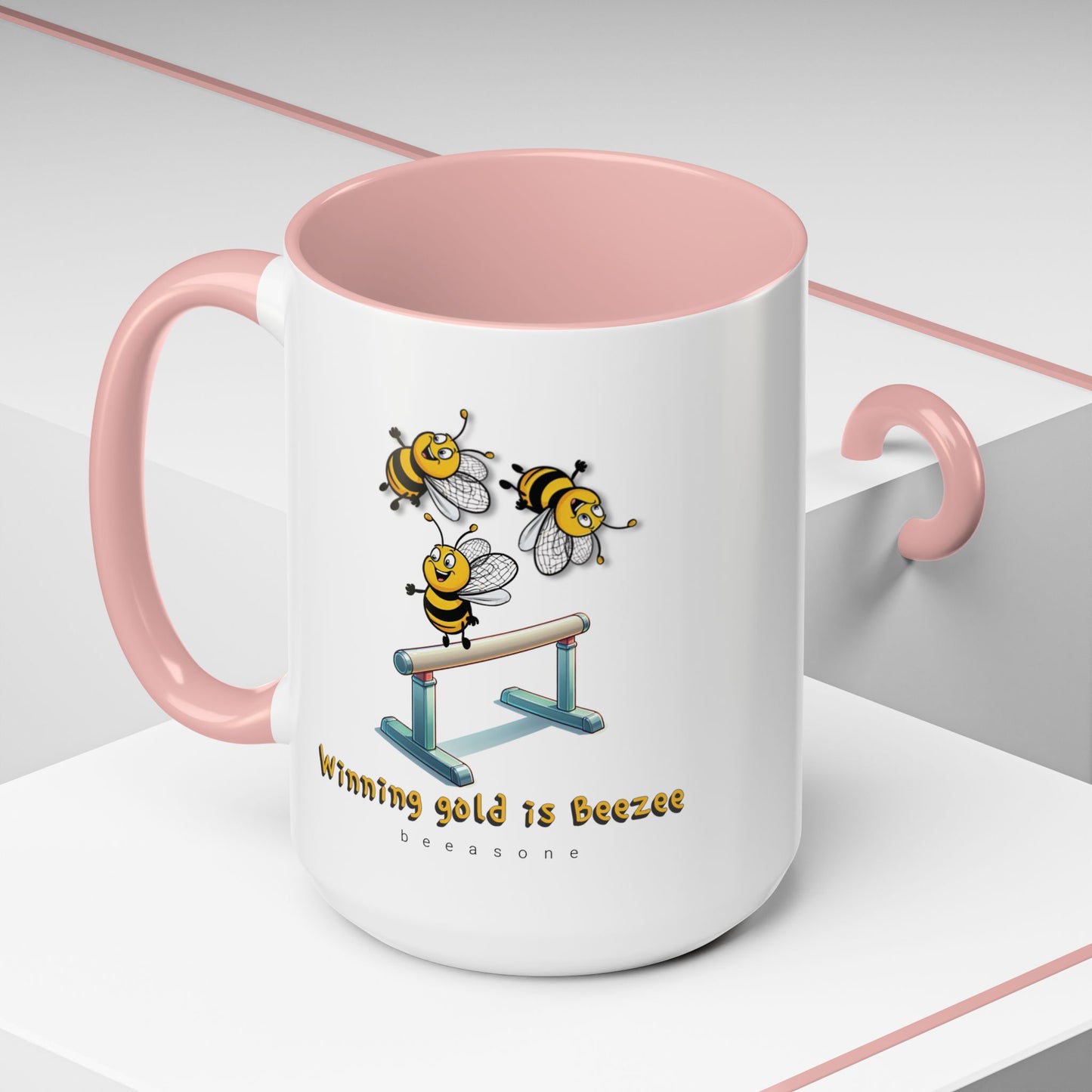 Gymnastics beeasone Hot Chocolate or Coffee Mug (Standard size 11oz or 15oz lead and BPA Free)