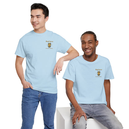 Beelieve you can do anything beeasone men's Heavy Cotton T-shirt available in diff colors and sizes