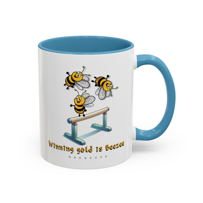 Gymnastics beeasone Hot Chocolate or Coffee Mug (Standard size 11oz or 15oz lead and BPA Free)