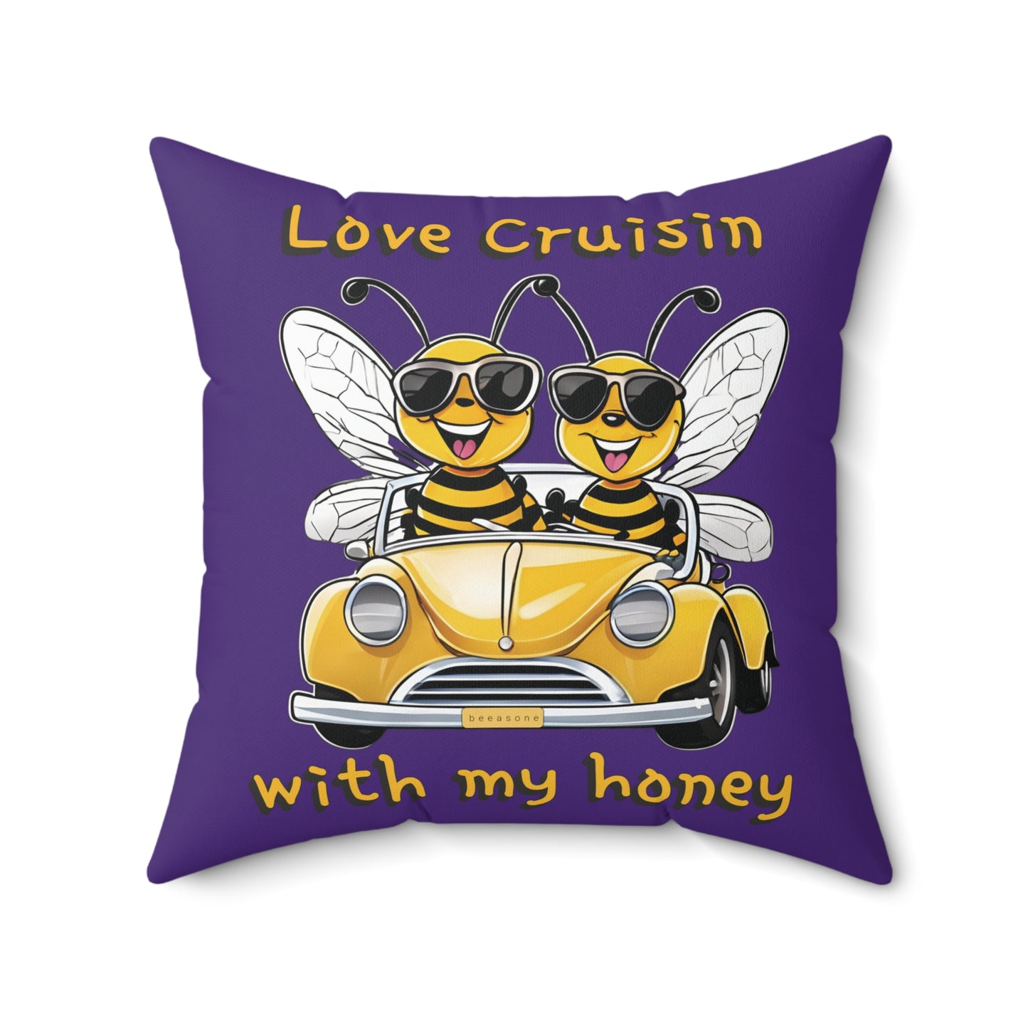 Love cruisin with my honey beeasone square cushion / pillow