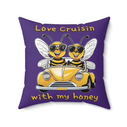 Love cruisin with my honey beeasone square cushion / pillow