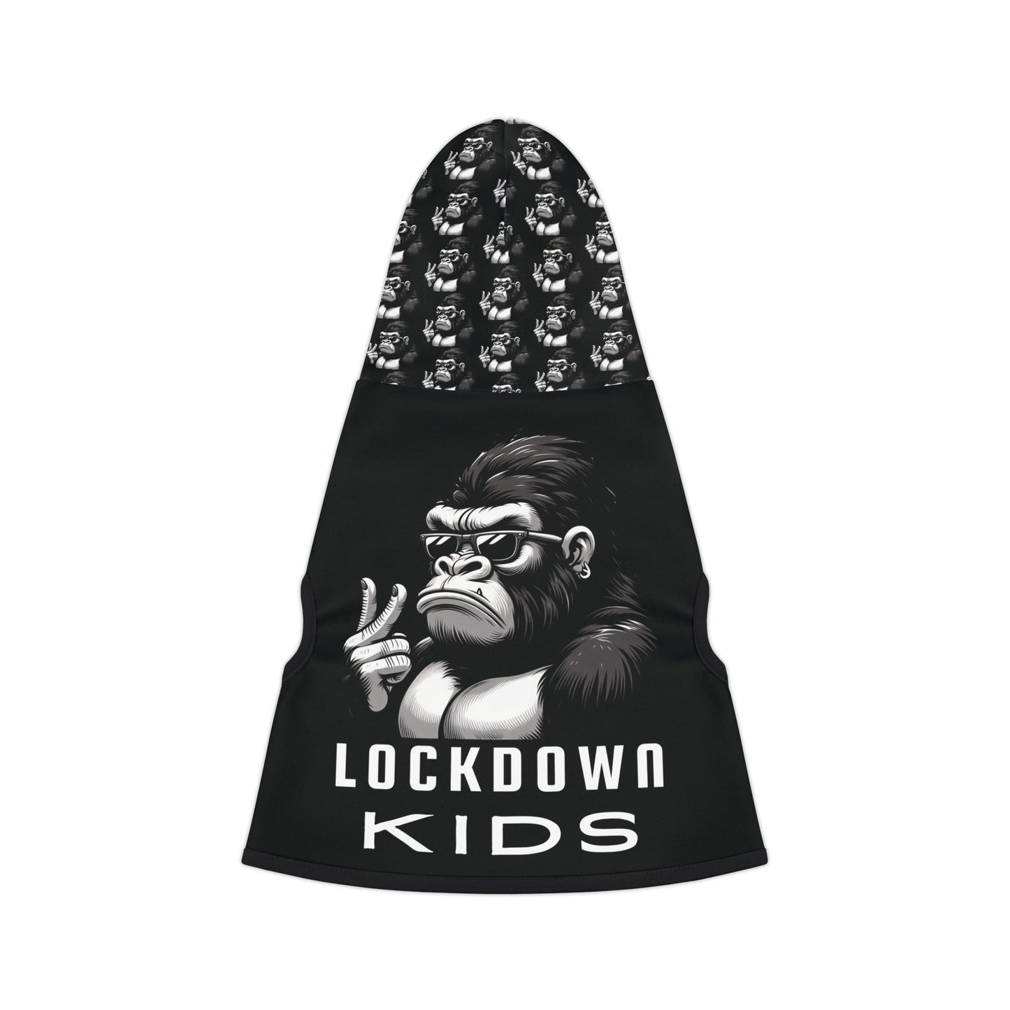 Pet Hoodie - Lockdown Kids - Gorilla ordering two coffees :)