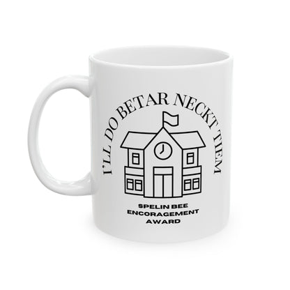 Scool Spelling bee beeasone Hot chocolate or mud soup mug - limit ted editon Numbar 4