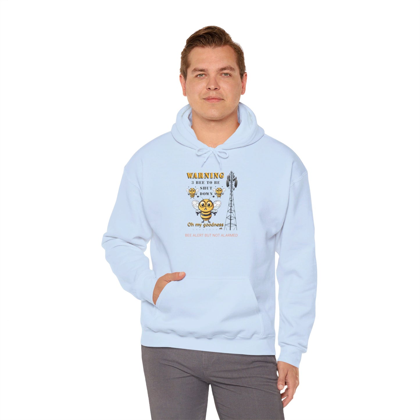 WARNING 3 Bee Network Shutdown beeasone Unisex Heavy Blend™ Hooded Sweatshirt available in diff colors and sizes