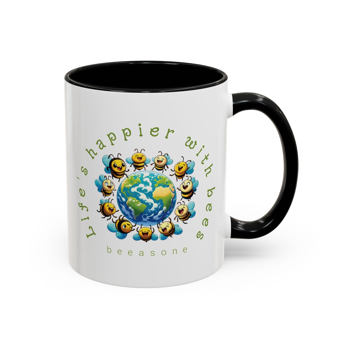Life's Happier beeasone Hot Chocolate or Coffee Mug 11oz (325mls) or 15oz (443mls)