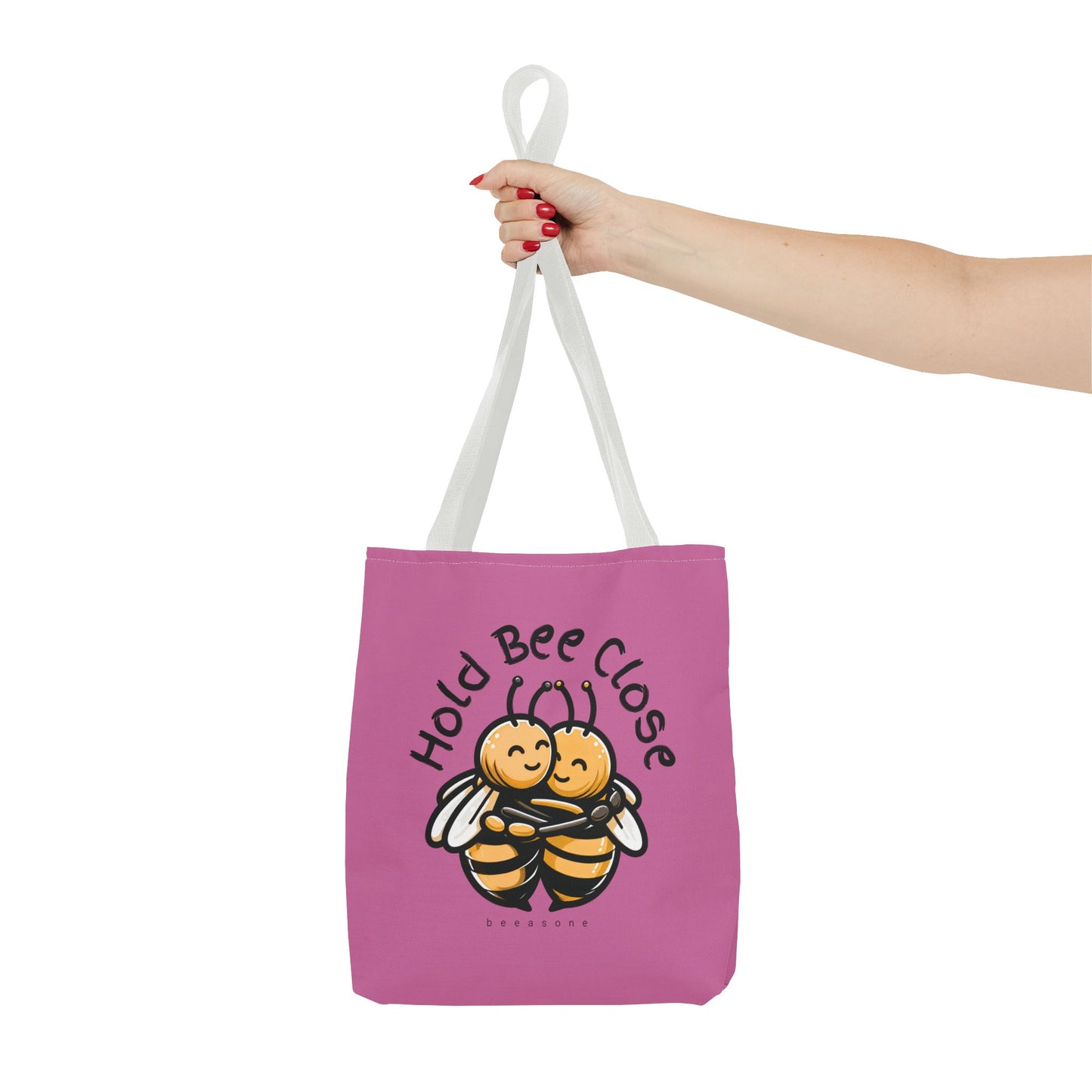 Hold bee close beeasone stylish light pink tote bag