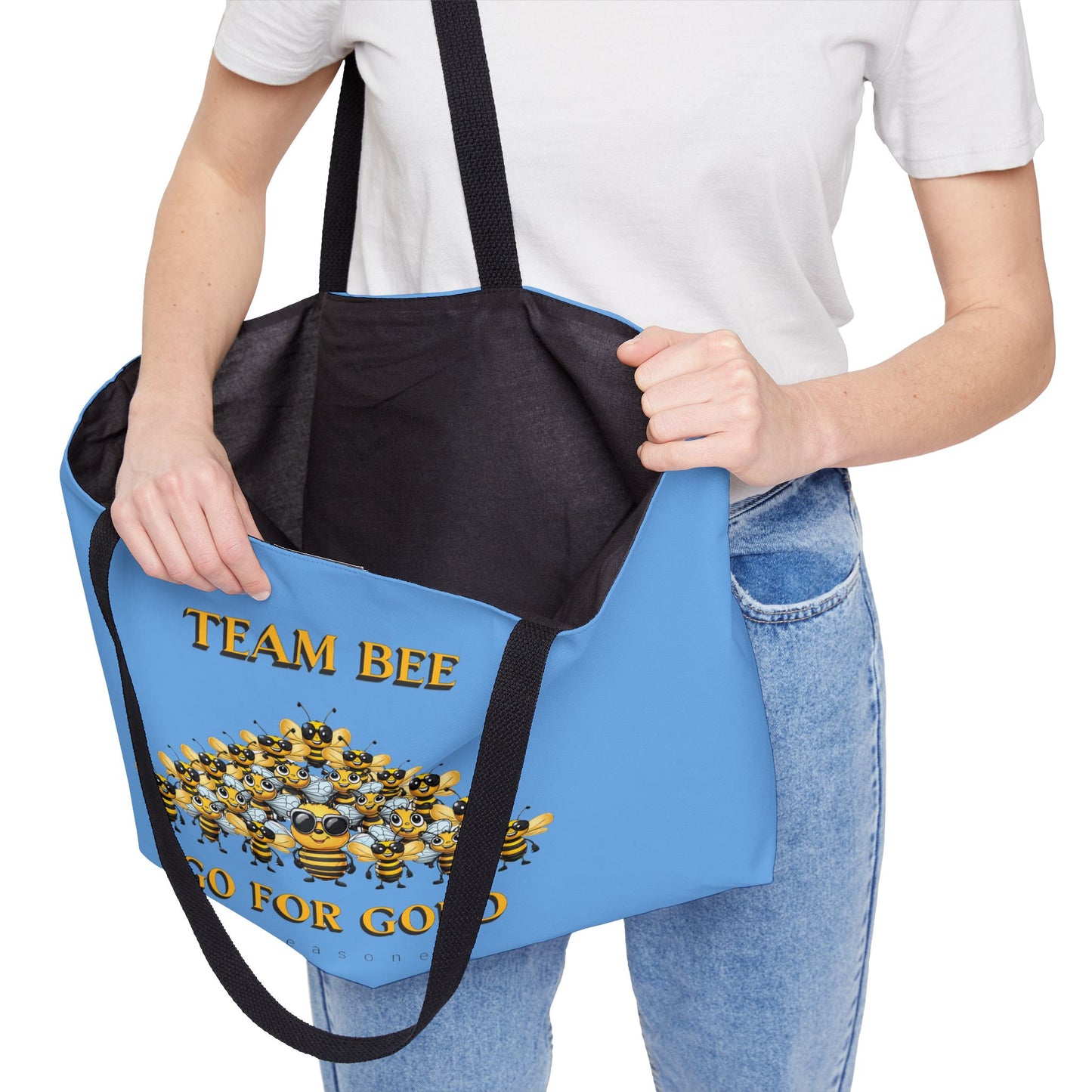 Team Bee beeasone sports tote bag light blue