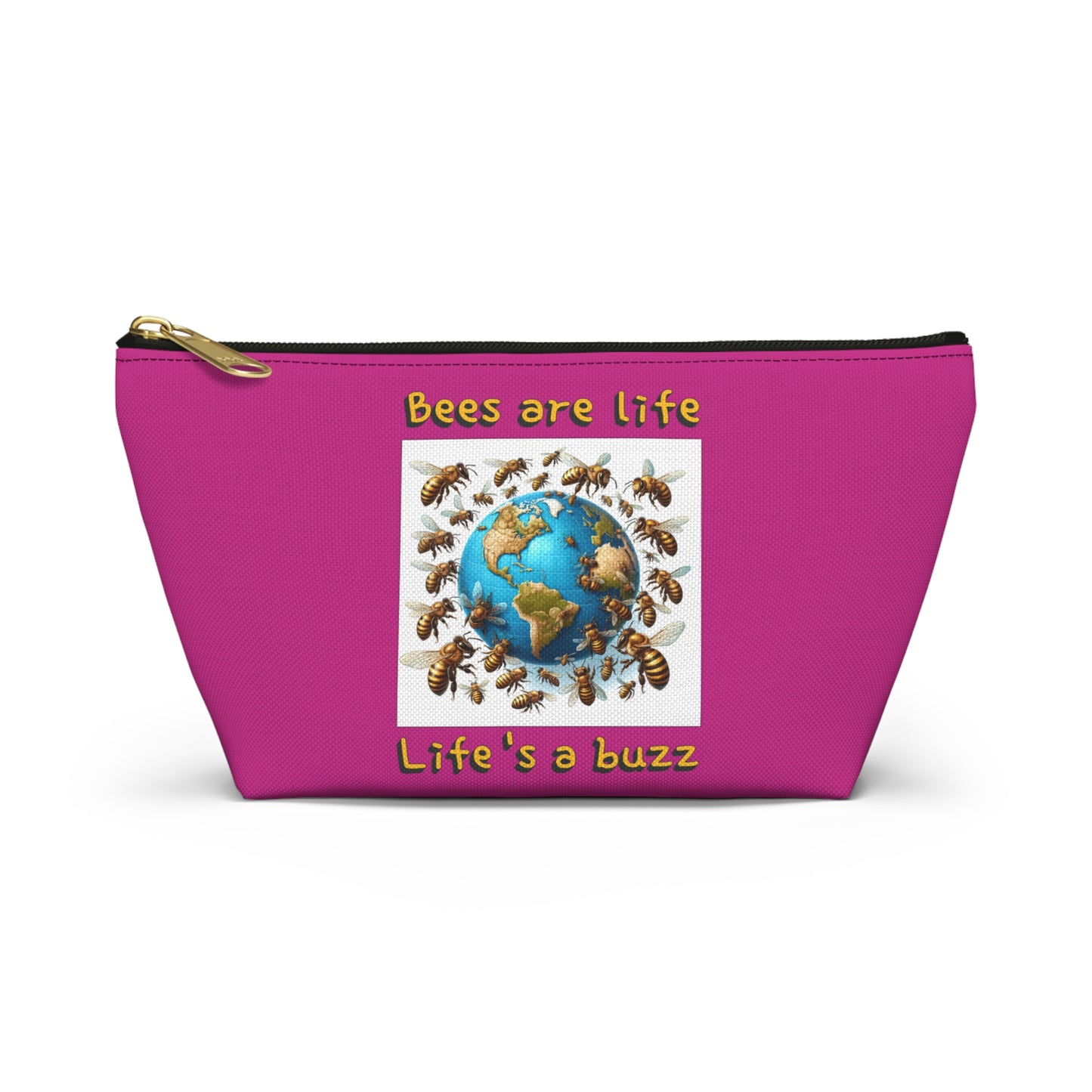 Bees are life beeasone beautiful pink accessories / cosmetics pouch