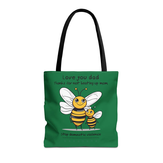 Stop Domestic Violence bag - green