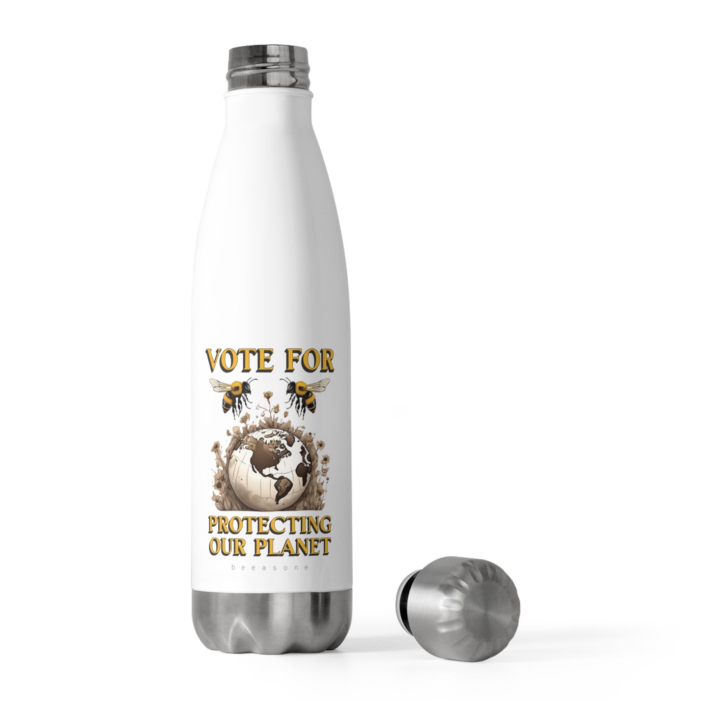 Vote for protecting our planet beeasone 20oz (590mls) water bottle