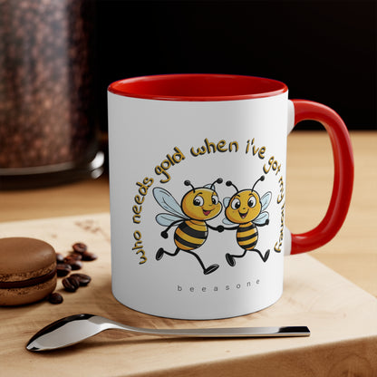 Gold (honey) beeasone coloured Coffee Mug 325ml (Standard 11oz)
