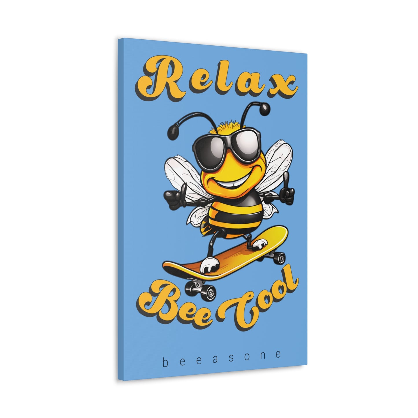 Skateboard beeasone print on canvas with hanging kit - Relax