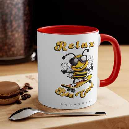 Relax with a cool beeasone coloured Coffee Mug 325ml (Standard 11oz)