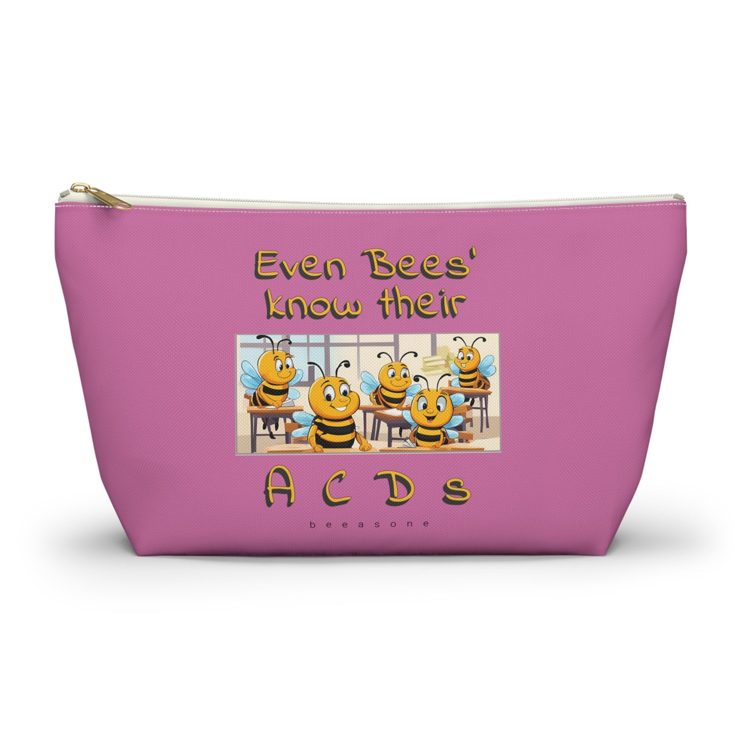 Spelling bee beeasone beeeaautiful accessories / cosmetics pouch - Pinke. Special spelling bee promotion