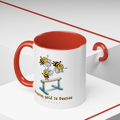 Gymnastics beeasone Hot Chocolate or Coffee Mug (Standard size 11oz or 15oz lead and BPA Free)