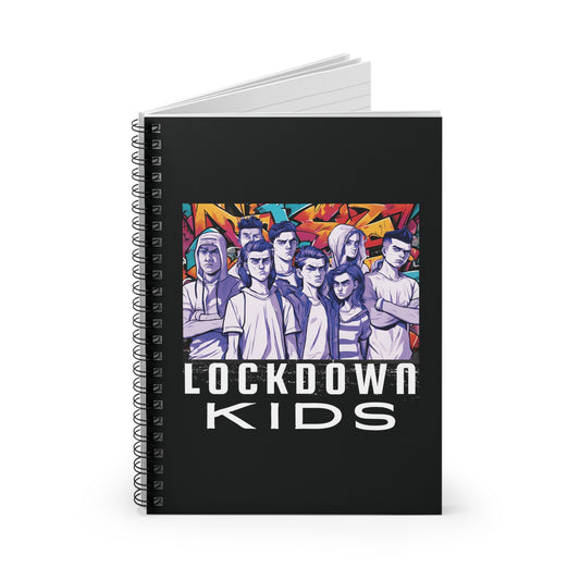 Lockdown Kids spiral note book - Black