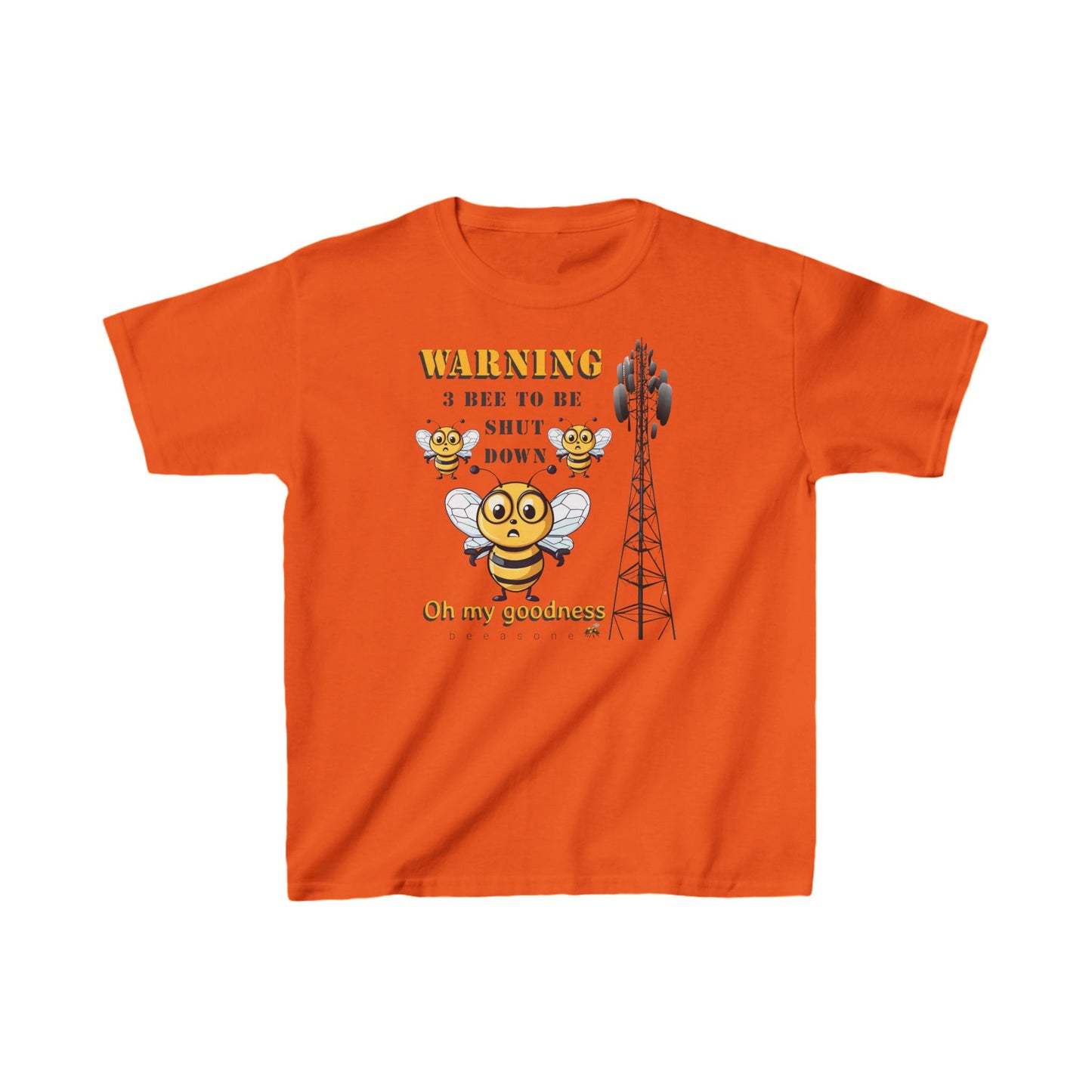 WARING - 3 Bee to be shut down beeasone  Kids tee - Heavy Cotton™ Tee available in diff colors and sizes