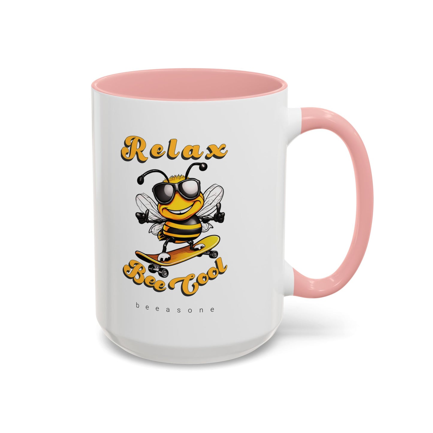 Relax Bee Cool beeasone Hot Chocolate or Coffee Mug (select from 11oz or 15oz lead and BPA Free mugs)